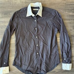 Stylish Black and White Dress Shirt